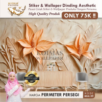 Stiker Dinding 3D Wallpaper Bunga Cherry 3D Stiker Dekorasi Dinding 3D Custom Wallpaper Bunga Esteti