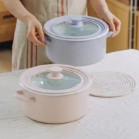 Stew Enamel Pot Milk Clay Induction Gas Cooker Korean Hot Pot Resistant Pot Food Warmer Marmite Cuisson Kitchen Utensils
