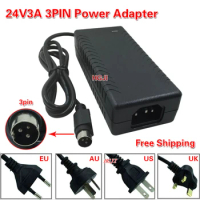 Free Shipping 24v3a 3pin power adapter AC/DC power adapter 24v 2.5a 24v 3a power supply for Label Printer 3 hole power adapter
