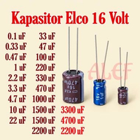 5-40Pcs kapasitor elco 16 volt 0.1 uF 0.33 uF 0.47 uF 1 2.2 3.3 4.7 uF 10 22 33 47 100 220 330 470 1