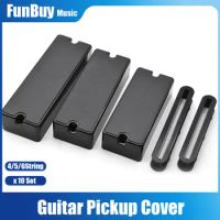 10Set ABS Sealed Closed Type 4/5/6 String Bass Guitar Pickup Cover Lid/Shell/Top with 2 Screw Hole Electric Guitar Accessories