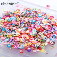 New 2000pieces 20g 3D Nail Art Fruit Flower Animal Polymer Clay DIY Slice Decoration Nail Sticker 10 kinds of options