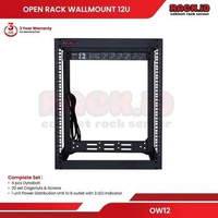 RACK ID Open Wallmount Rack 12U Depth 530mm Rak Server OW12