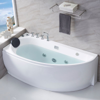 優樂悅~恒溫浴缸家用小戶型衛生間弧形成人按摩加熱亞克力泡泡浴家庭浴缸