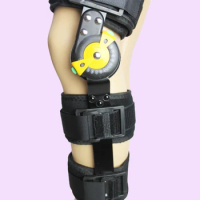 Orthosis immobilizer rom knee patella support brace stabilizer pad belt strap