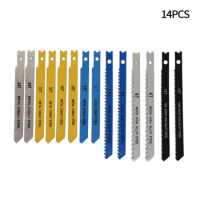14pcs Jigsaw Blades Set Cobalt Steel High Alloy Steel Jig Saw Blades For Wood Plastic Metal Cutting Blades For Black &amp; Decker