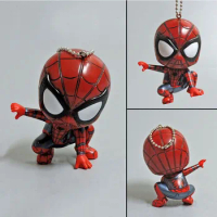 Marvel Spider-Man Figure Avengers Model Keychain Car Chassis Ornament Decoration Collection Statue Toy Kids Adult Accessories
