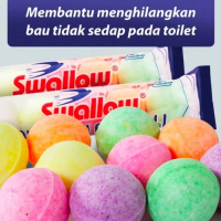 TQ376 Kamper Bola Warna Warni Isi 5 Pcs Kapur Barus Swallow Pengharum Toilet DISKON