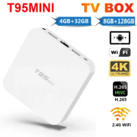 T95 Mini TV Box Android 10.0 H3 Quad Core 2.4G Wi-Fi MWYN 8GB 128GB HD 4K Smart TV Box