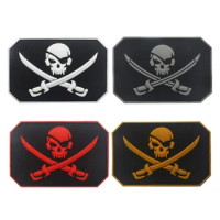Jolly Roger flag patch Calico Jack skull pirate PVC tactical Jolly touch fastener patch Tactical Combat Badge patches