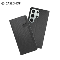 CASE SHOP Samsung S24 Ultra 前收納側掀皮套-黑