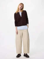 UNIQLO Celana panjang Barel Cargo Barrel Pants wanita BEIGE L