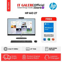 HP PC AiO 27 | CR1333D | Intel Core Ultra 7-155U | RAM 16GB | SSD 1TB | Layar 27"Inch FHD IPS, Touch