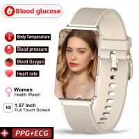 2023 New Blood Glucose Monitor Smart Watch Men Women ECG PPG Measurement Waterproof Ladies Smartwatch