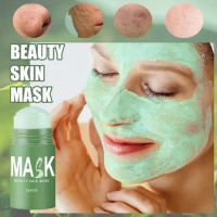 40g Face Clean Mask Green Tea Cleansing Stick Mask Smear Acne Shrink Blackhead Moisturizing Deep Cleansing Mask Film Pores