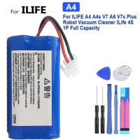 Battery For ILIFE A4, A4s, V7, A6, V7s Plus, V7sPlus, For Robot Vacuum Cleaner, Full Capacity, 4S, ILife4S, 1P, 3400mAh