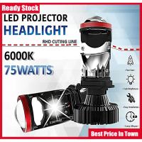 Y7D H4 LED RHD Lampu Kereta H4 jector Lampu Depan Kereta 75W 6000K H4 LED Headlight jector Mentol LE