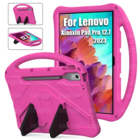 Kids Case for Lenovo Xiaoxin Pad Pro 12.7 Inch 2023 EVA All-round Anti-Fall with Stand Hand-Held for Xiaoxin Pad Pro 12.7" Cover