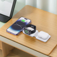 50W 3 in 1 Magnetic Wireless Chargers Stand for iPhone 15 14 13 12 Pro Max Airpods iWatch Fast Wireless Charging Dock Station
