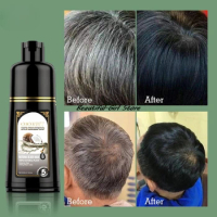 500ml Coconut Ginger Shampoo Fast Black Hair Dye Coloring Nourishing Shampoo Hair Care Tool hair darkening shampoo bar