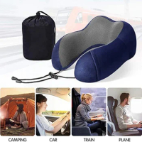 Soft Travel Pillow U-Shaped Memory Foam Neck Pillow Massage Neck Pillow Sleeping Airplane Car Pillow Cervical Healthcare Bedding