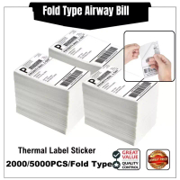 Thermal Label Barcode Sticker Paper Printer Fold 5000/2000 Barcode Label Sticker Paper for Barcode T