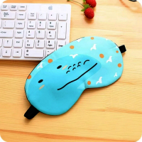 冷熱敷毛絨眼罩（深灰色藍色鱷魚)#N28_009_441