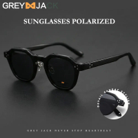 Grey Jack Kacamata Hitam Sunglasses Polarized Anti Silau UV400 Bahan TR90 Model Kotak Kokoh dan Ring