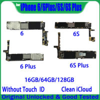 Clean ICloud Mainboard No Touch ID For IPhone 5 5C 5S 5SE 6 Plus 6S Plus 6SP Motherboard 100% Teste Logic Board Original Unlock