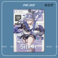 Silver Wolf Anime Honkai Star For Samsung Galaxy Tab S9 Lite 8.7 2021Case SM-T220/T225 Tri-fold stand Cover Galaxy Tab S6Lite S8