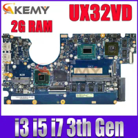 UX32VD Mainboard For ASUS Zenbook BX32VD UX32A UX32V UX32 Laptop Motherboard I3 I5 I7 3TH Gen CPU 2GB/RAM UMA/GT620M