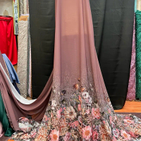 Kain Sifon Tebal Premium Motif Bunga Pinggir