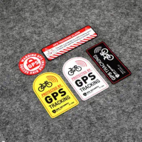 Protected By GPS TRACKING Alarm Sticker Reflective Vinyl WARNING Motorcycle Sticker Anti-Theft Decal for Bike Scooter Car,
