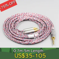 16 Core Silver OCC OFC Mixed Braided Cable For Audio Technica ATH-ADX5000 ATH-MSR7b 770H 990H A2DC Earphone Headphone LN007565