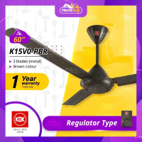 KDK K15v0-pbr Kipas Siling – Bilah Logam 60 Inci, Pengawal Kelajuan 5-Tahap, Coklat (1 Unit) |   Kip