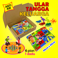 Ular Tangga Besar 6 Pion Anti Air Kemasan Kardus - Board Game