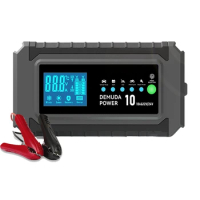12V 10A Automotive Battery Charger 24V 5A Car Battery Charger Fast Charging For AGM GEL WET Lead Acid LCD