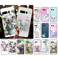 Cute Cartoon Baby Elephant Phone Case For Google Pixel 8 7 Pro 7A 7 6A 6 Pro 5A 4A 3A Pixel 4 XL Pixel 5 6 4 3 3A XL
