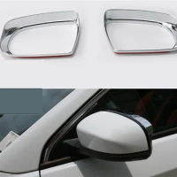10xCar ABS Rearview Mirror Cover Trim Decorations Car Rear Mirror Eyebrow Shade Protect Frame Sticker for JEEP 2017 2018 Compass