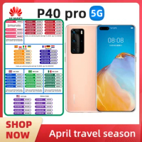 HUAWEI P40 Pro 5G Smartphone Android 6.58 inch 50MP+32MP 256GB ROM 8GB RAM Mobile phones IP68 waterproof used phone
