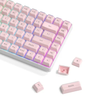 113 Key Jelly Round Top Keycaps Ice Crystal Translucent Pink OEM Profile Key cap for Cherry MX 61 68 104 Mechanical Keyboard