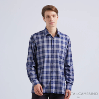 【ROBERTA 諾貝達】商務襯衫 進口素材 滑順細緻柔軟長袖襯衫(藍)