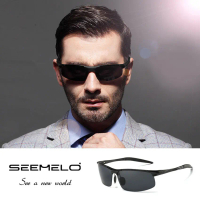 [COD] SEEMELO Fashion Men’s Polarized Sunglasses Half Frame Sunglasses Driving Sunglasses UV400 Clea