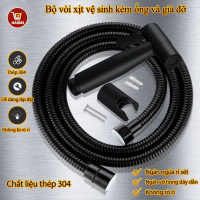 【Phiên bản nâng cấp】 Vòi xịt tollet inox 304 màu đen, Bộ Vòi Xịt Vệ Sinh và Dây INOX 304, Vòi xịt nư