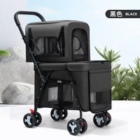 雙層寵物手推車分離式狗狗貓咪推車戶外輕便上下層寵物車便攜寵物車