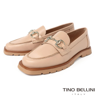 【TINO BELLINI 貝里尼】義大利進口馬銜扣樂福鞋FZLV005(裸膚)
