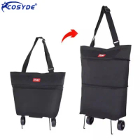 Shopping Bags For Trolley Cart Shopping Cart Woman Shopping Basket Trailer Portable Cart Large Shopping Bags Foldable Handbag