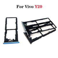 10PCS Sim Micro Sd Card Tray Holder Adapter Socket For Vivo Y20 / Y20i / Y20S / Y12s / Y12a