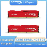 Hyperx Memoria RAM DDR3L DDR3 4GB 8GB 2x4G 2x8G 1866 1600 1333 2133 2400MHz Desktop Memory 240Pins DIMM 1.35V 1.5V Dual Channel