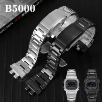 Watch bracelet for casio g-shock GMW-B5000 watch band Solid steel strap small square wristband watch Accessories watch chain